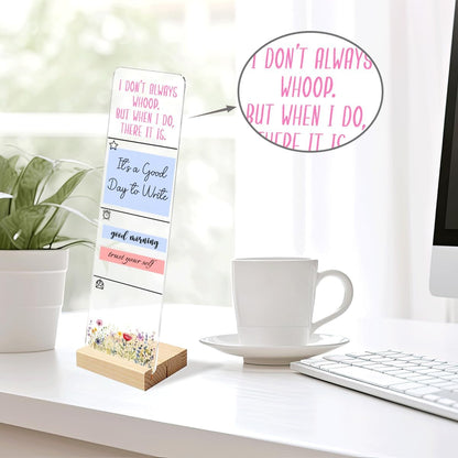 Note to Self Motivational Decor Sticky Note Holder, Mental Health Monitor Memo Board Decorations for School Counseling Office Therapy Desktop Art Decoration School Counselor, Therapist Office Gifts