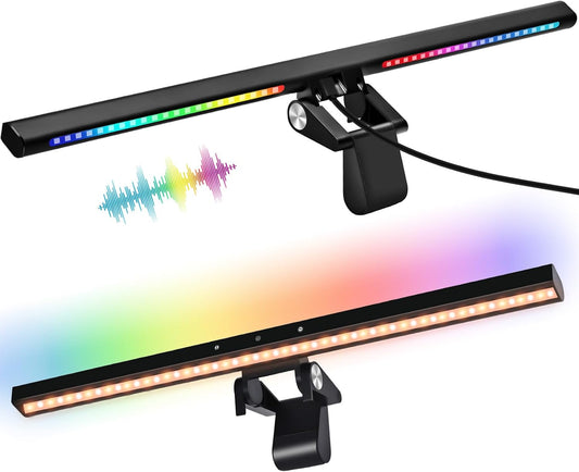 LED Monitor Light RGB Monitor Light Bar Backlight Adjustable Brightness and Color Temperature for Desk Office Home Game