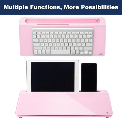 TSJ OFFICE Desktop Whiteboard Dry-Erase-Board - Computer Keyboard Stand White Board Surface Pad with Drawer, Desk Organizers with Accessories for Office, Home, School Supplies - Black
