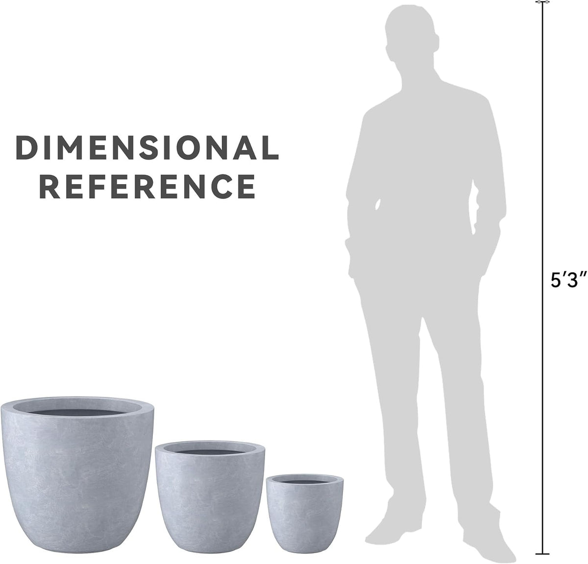 Kante 8.9" H x 10" W Small Concrete Planter, Compact Desktop Plant Pot with Drainage Hole & Rubber Plug – Lightweight Breathable Cement Container for Succulents, Cactus, Herbs, Indoor Outdoor, Gift