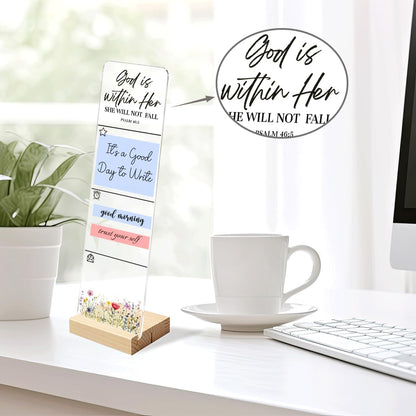 Note to Self Motivational Decor Sticky Note Holder, Mental Health Monitor Memo Board Decorations for School Counseling Office Therapy Desktop Art Decoration School Counselor, Therapist Office Gifts