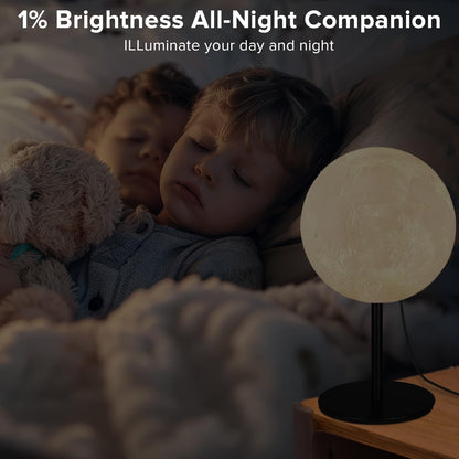 Moon Lamp Small Table Lamp for Bedroom, Dimmable Bedside Table Lamp with 30 Modes, Night Light Bedside Lamps for Night Stands, Desk Lamp for Living Room, Office, Dorm, Birthday Gifts for Kids Teens