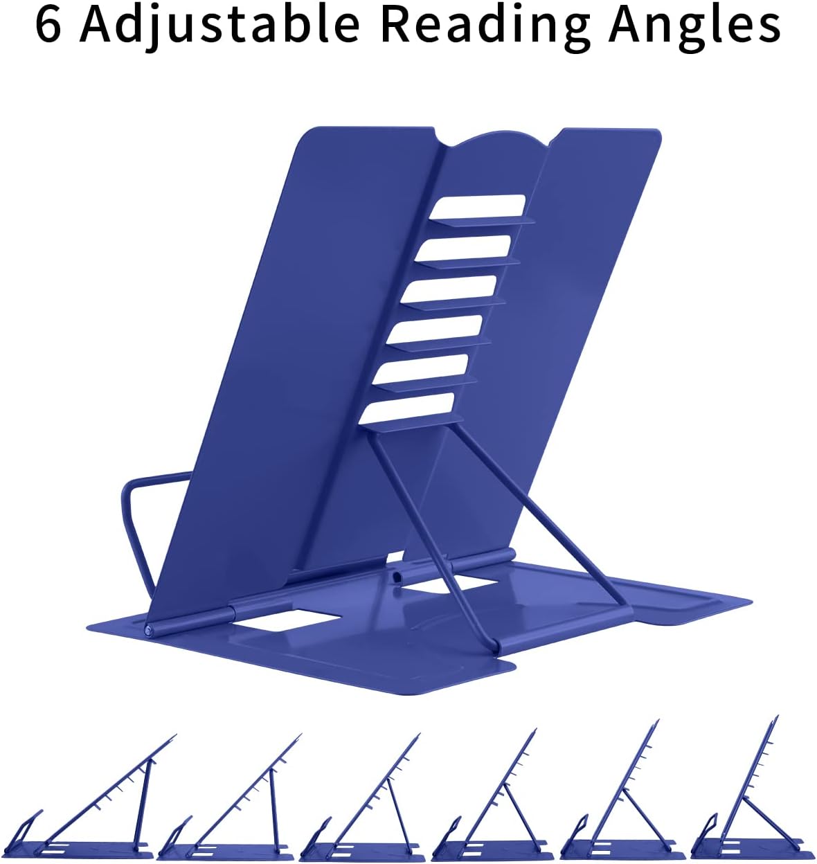 MSDADA Desk Book Stand Metal Reading Rest Book Holder Adjustable