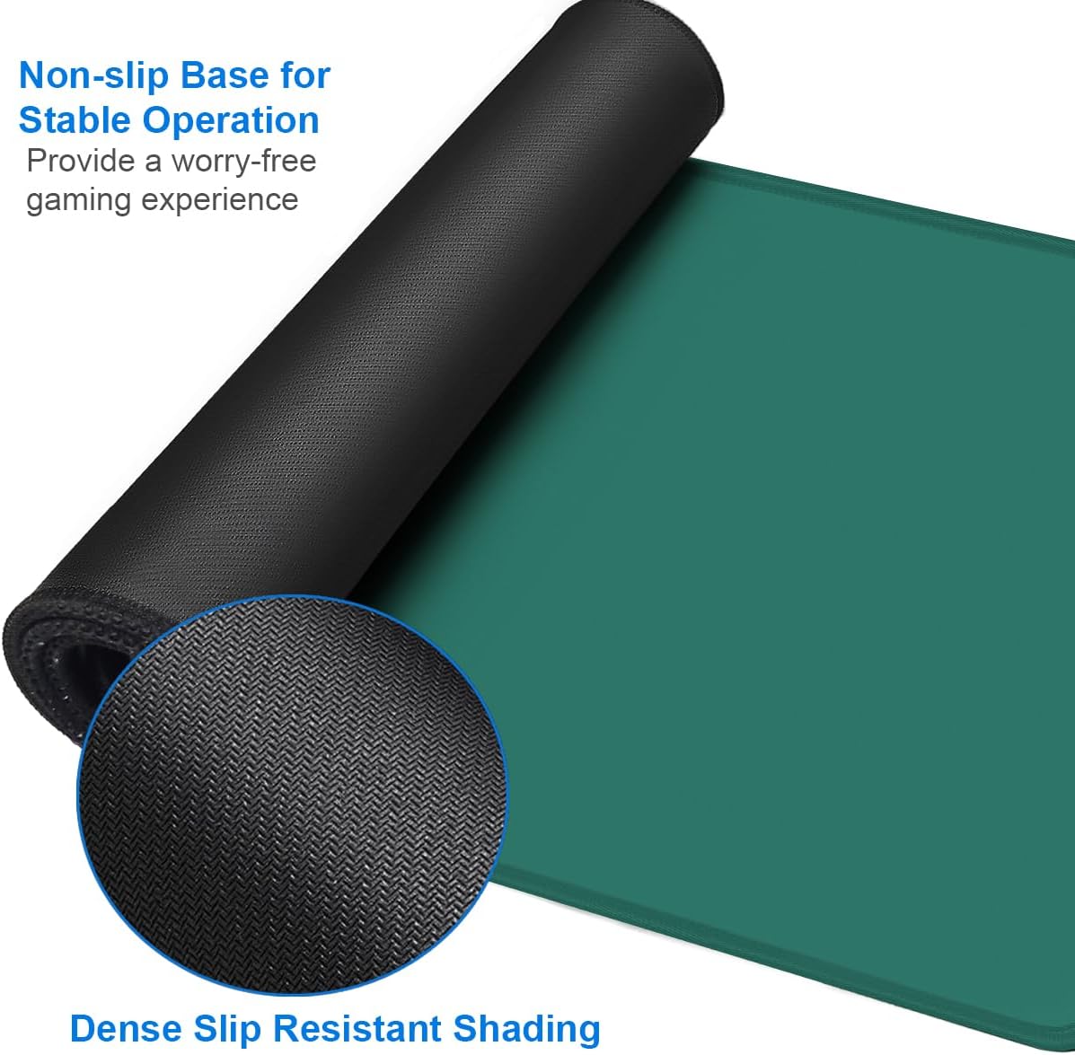 Large Gaming Mouse Pad, 31.5x15.7 inch Large Extended Computer Keyboard Mouse Mat, Water Resist Non-Slip Mousepad Rubber Base Long XXL Desk Mouse Pad for Work & Gaming, Office & Home, Black
