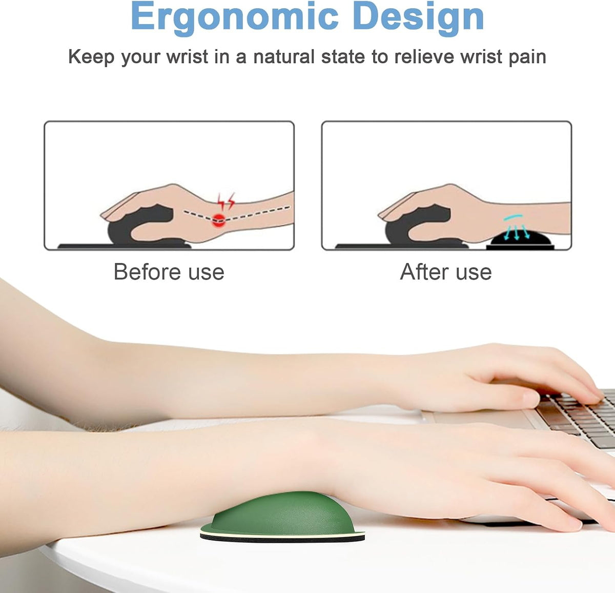 Dapesuom Enlarge Keyboard Wrist Rest, Cute Memory Foam Keyboard Wrist Cushion for Computer Desk Mats Support, Typing Pain Relief Ergonomic Mouse Pad Rests with Non-Slip Base for Gaming, Laptop, Purple