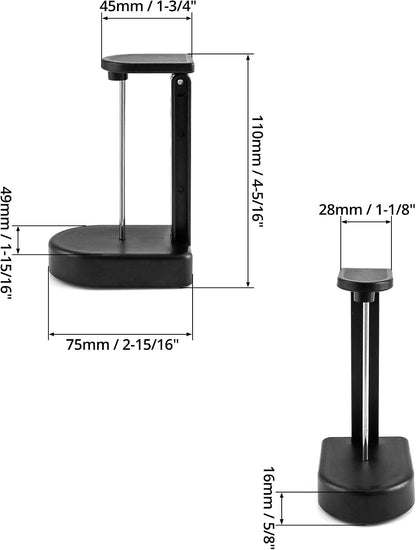 QWORK Paper Memo Holder Receipt Holder, 2 Packs Black Receipt Invoice Spike Stick Bill Fork Memo Note Spike with Safety Cap and Base