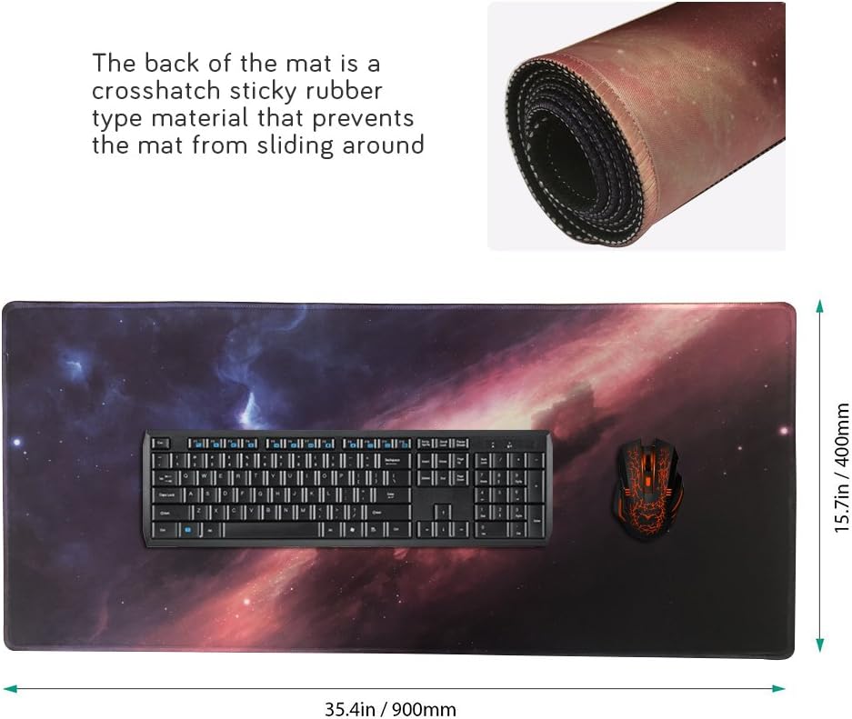 XXL Professional Large Mouse Pad & Computer Game Mouse Mat (35.4x15.7x0.1IN, Map) (90 * 40 Map)