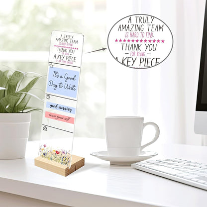 Note to Self Motivational Decor Sticky Note Holder, Mental Health Monitor Memo Board Decorations for School Counseling Office Therapy Desktop Art Decoration School Counselor, Therapist Office Gifts