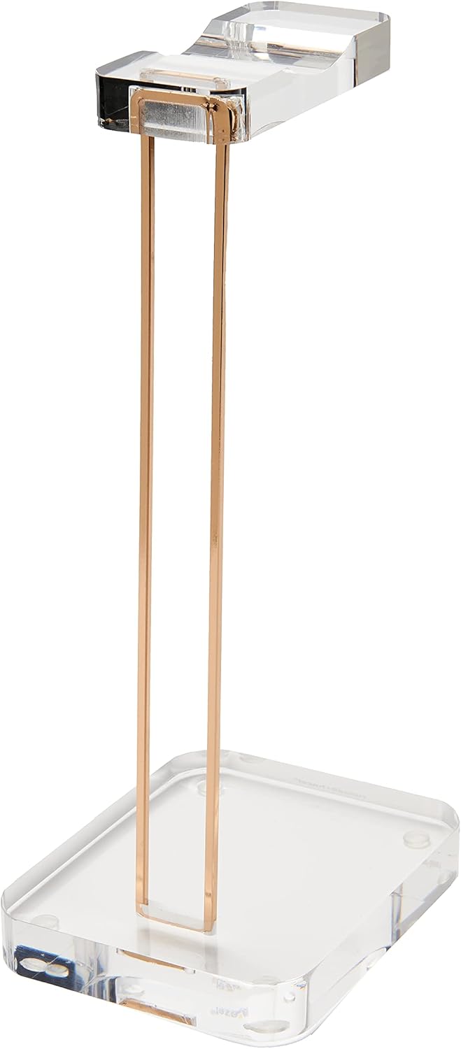 Acrylic Headphone Stand with Gold Hardware, Clear