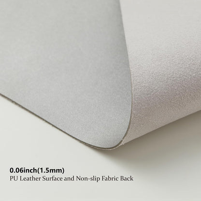 HOMIEAZICOZI Leather Desk Mat - Non-Slip PU Desk Pad for Office and Home - Desk Organization and Accessories - Ideal for Large Mouse Pad and Desk Mats on Top of Desks (Black,36''x 17'') (DPD-B-L)