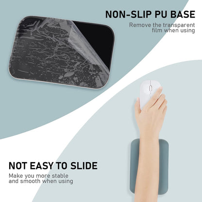 Leolee Elbow Rest Pads for Desk, Black Ergonomic Wrist Rest Arm Rest Pads | Memory Foam & Non-Slip Base, Armrest Cushion Support Pad Relieve Elbow and Wrist Pain for Computer, Office, 2 Packs