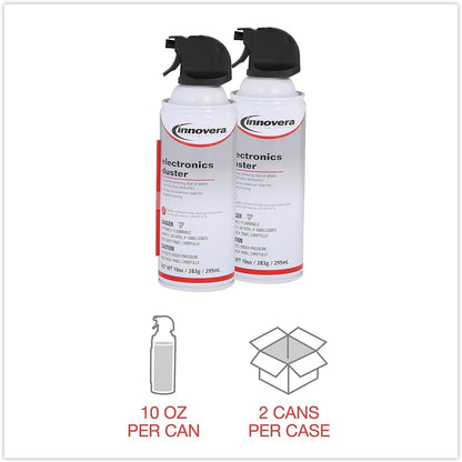 Innovera IVR10012 10 oz. Compressed Air Duster Cleaner (2/Pack)