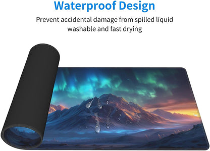 Japanese Mouse Pad, Large Japanese Desk Mat, XL Anime Gaming Keyboard Mat, Non-Slip Rubber Base, Big Extended Desk Protector for Home Office, 31.5”x11.8”