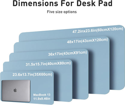 Aothia Leather Office Desk Pad Protector, Non-Slip PU Leather Desk Blotter, Waterproof Laptop Writing Mouse Pad for Office and Home, Black, 31.5" x 15.7" - Colors A