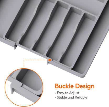 Expandable Silverware Drawer Organizer, Kitchen Utensil Tray
