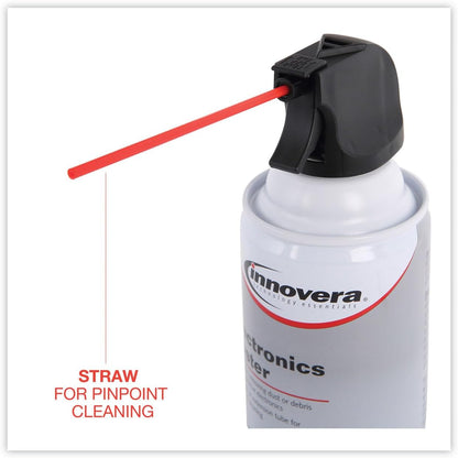 Innovera Compressed Air Duster Cleaner, 10 oz Can, 6/Pack
