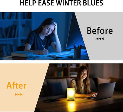 Battery Operated Lamp, Cordless Table Lamp with Timer, Desk Bedside Lamps with LED Warm Light, Glass Small Table Lamp for Bedroom, Bathroom, Living Room, Home Decor - Amber