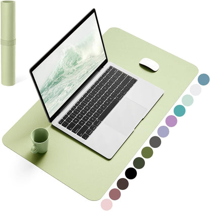 YSAGi Non-Slip Leather Desk Pad, Waterproof Laptop Computer Desk Keyboard Mat, Table Protector Blotter Mat, Large Mouse Pad for Office/Work/Home/Decor(Dark Brown, 31.5" x 15.7")