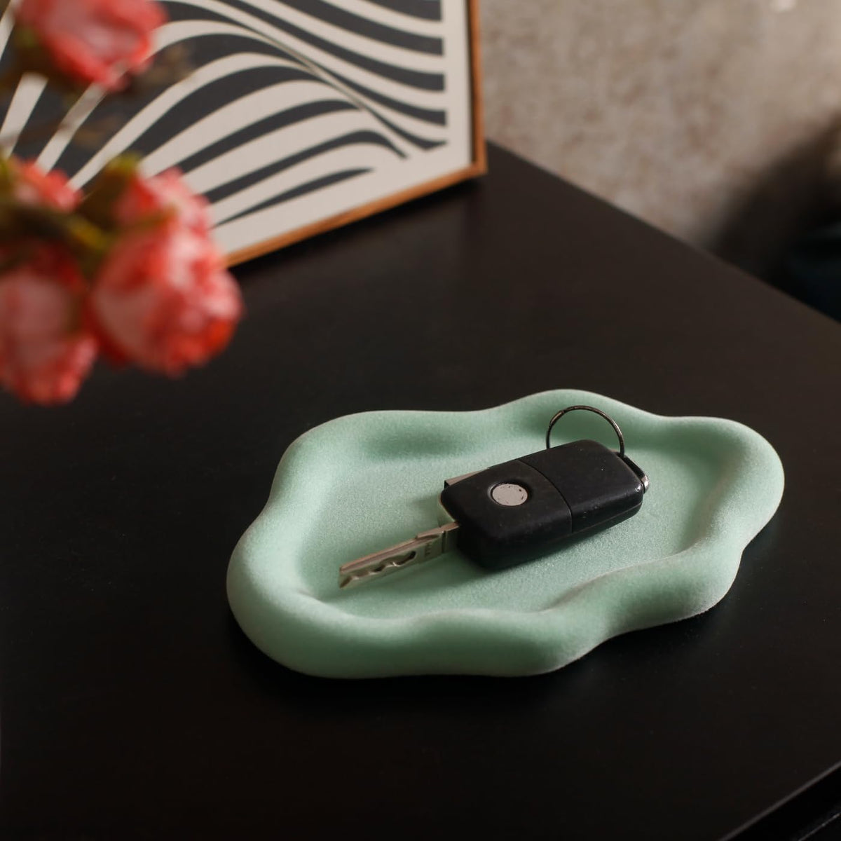 Jewelry Dish Trinket Tray for Women, Ring Dish Holder, Unique Cloud Shape Ceramic Plate Cute Things Vanity Aesthetic Room Decor Mother's Day Birthday (White)