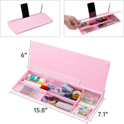 TSJ OFFICE Desktop Whiteboard Dry-Erase-Board - Computer Keyboard Stand White Board Surface Pad with Drawer, Desk Organizers with Accessories for Office, Home, School Supplies - Black