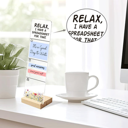 Note to Self Motivational Decor Sticky Note Holder, Mental Health Monitor Memo Board Decorations for School Counseling Office Therapy Desktop Art Decoration School Counselor, Therapist Office Gifts