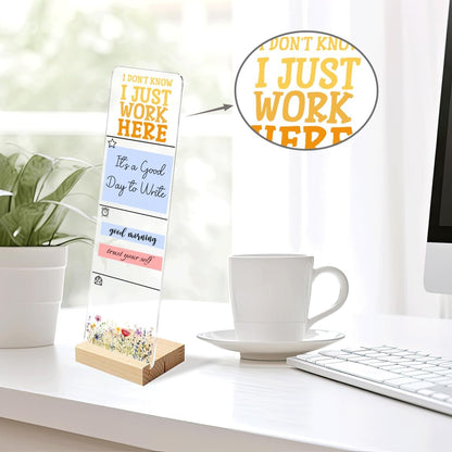 Note to Self Motivational Decor Sticky Note Holder, Mental Health Monitor Memo Board Decorations for School Counseling Office Therapy Desktop Art Decoration School Counselor, Therapist Office Gifts