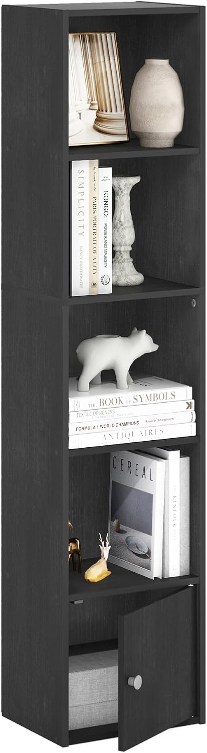 Furinno PASIR Book Shelf, 2-Tier Modern Bookshelf, Open Shelves Bookcase 9 x 12 x 21, Easy Assembly, for Living Room, Bedroom, Home Office, White