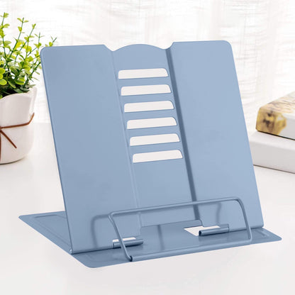 MSDADA Desk Book Stand Metal Reading Rest Book Holder Adjustable