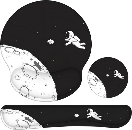 Ergonomic Mouse Pad with Wrist Rest and Keyboard Wrist Rest, Mousepad