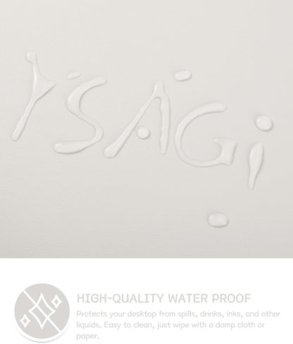 YSAGi Non-Slip Leather Desk Pad, Waterproof Laptop Computer Desk Keyboard Mat, Table Protector Blotter Mat, Large Mouse Pad for Office/Work/Home/Decor(Dark Brown, 31.5" x 15.7")