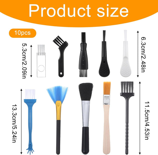 Bewudy 10 PCS Mini Keyboard Cleaning Brushes Kit, Anti-Static Electronic Dust Cleaning Brushes with PP Bristles, for Computer Keyboard, Motherboard, Camera, Small Space