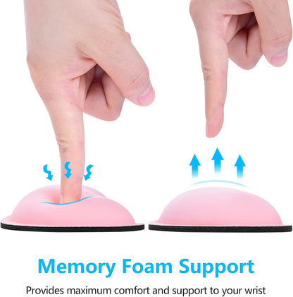 Mouse Wrist Rest, Ergonomic Memory Foam Mouse Wrist for Computer Desk Mats Support, PU Leather Hand Rest Pad Cushion for Gaming, Laptop, Men, Women, Pain Relief & Easy Typing, Black