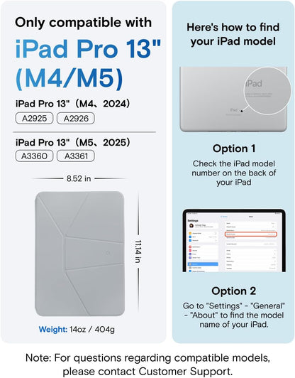 MOFT Dynamic Folio Tablet Stand for Desk Compatible with iPad mini A17 Pro 2024 & iPad mini 6th A15 2021, Slim Magnetic Tablet Holder Case with 20+ Viewing Angles, Beach White x Terracotta