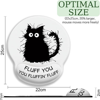 Funny Ergonomic Mouse Pad with Wrist Rest, Cat Desk Decor Gifts - Colors A