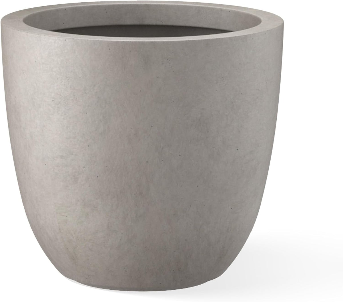 Kante 8.9" H x 10" W Small Concrete Planter, Compact Desktop Plant Pot with Drainage Hole & Rubber Plug – Lightweight Breathable Cement Container for Succulents, Cactus, Herbs, Indoor Outdoor, Gift