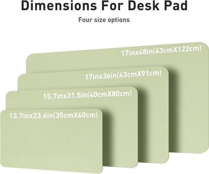 Aothia Leather Office Desk Pad Protector, Non-Slip PU Leather Desk Blotter, Waterproof Laptop Writing Mouse Pad for Office and Home, Black, 31.5" x 15.7" - Colors A
