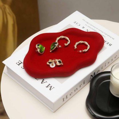 Jewelry Dish Trinket Tray for Women, Ring Dish Holder, Unique Cloud Shape Ceramic Plate Cute Things Vanity Aesthetic Room Decor Mother's Day Birthday (White)