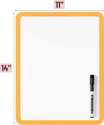 Dry Erase Board, 14” x 11”, White Frame