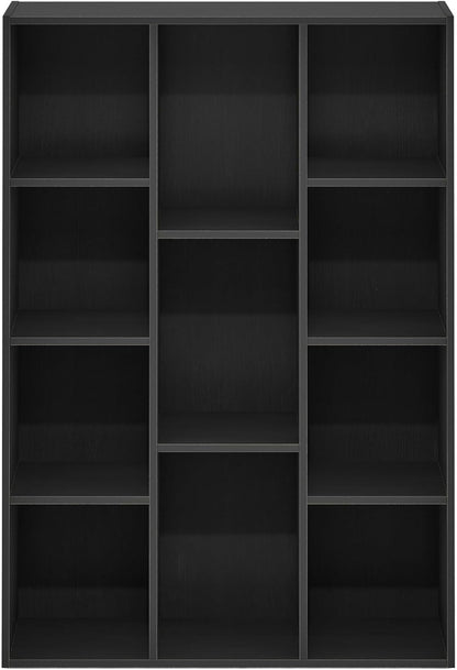 Furinno PASIR Book Shelf, 2-Tier Modern Bookshelf, Open Shelves Bookcase 9 x 12 x 21, Easy Assembly, for Living Room, Bedroom, Home Office, White