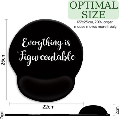 LIMKRIAN Cat Ergonomic Mouse Pad with Wrist Rest, Gaming Mouse Pad with Wrist Support, Funny Mouse Pads for Desk, Computer Mousepad with Non-Slip Pain Relief PU Base, Cute Office Desk Accessories - Colors B