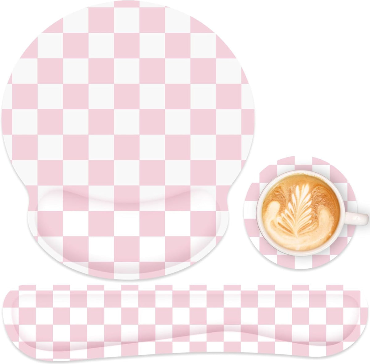 Ergonomic Mouse Pad with Wrist Rest and Keyboard Wrist Rest, Mousepad