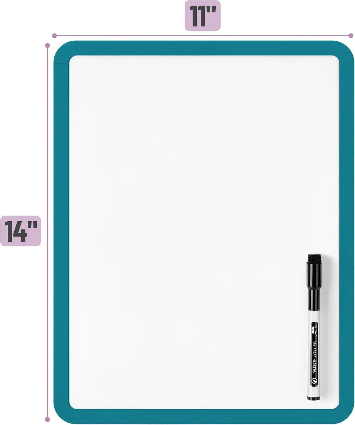 Dry Erase Board, 14” x 11”, White Frame