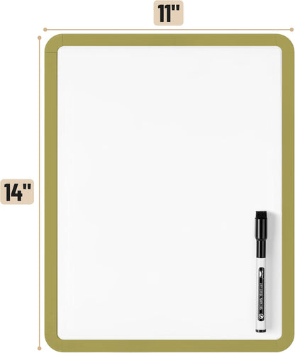 Dry Erase Board, 14” x 11”, White Frame
