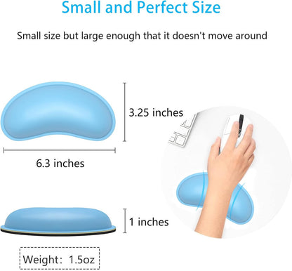 Mouse Wrist Rest, Ergonomic Memory Foam Mouse Wrist for Computer Desk Mats Support, PU Leather Hand Rest Pad Cushion for Gaming, Laptop, Men, Women, Pain Relief & Easy Typing, Black
