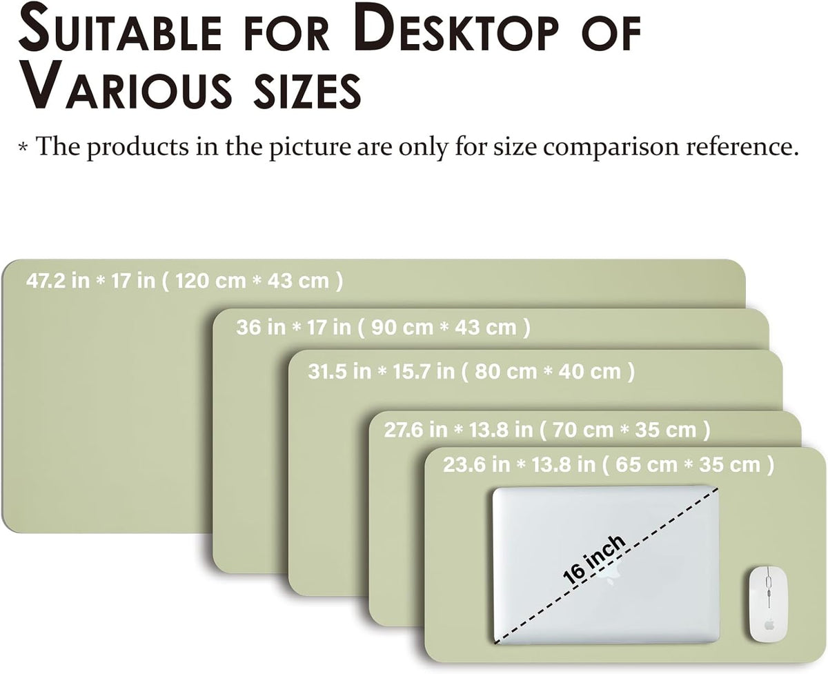 HOMIEAZICOZI Leather Desk Mat - Non-Slip PU Desk Pad for Office and Home - Desk Organization and Accessories - Ideal for Large Mouse Pad and Desk Mats on Top of Desks (Black,36''x 17'') (DPD-B-L)