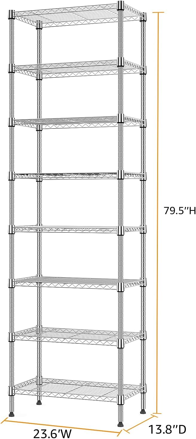 M MZG 450 lbs Steel Storage Shelving 3-Tier Utility Shelving Unit Steel Organizer Wire Rack for Home,Kitchen,Office (11.8" D x 17.7" W x 26.3" H) - Colors A