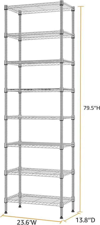 M MZG 450 lbs Steel Storage Shelving 3-Tier Utility Shelving Unit Steel Organizer Wire Rack for Home,Kitchen,Office (11.8" D x 17.7" W x 26.3" H) - Colors A