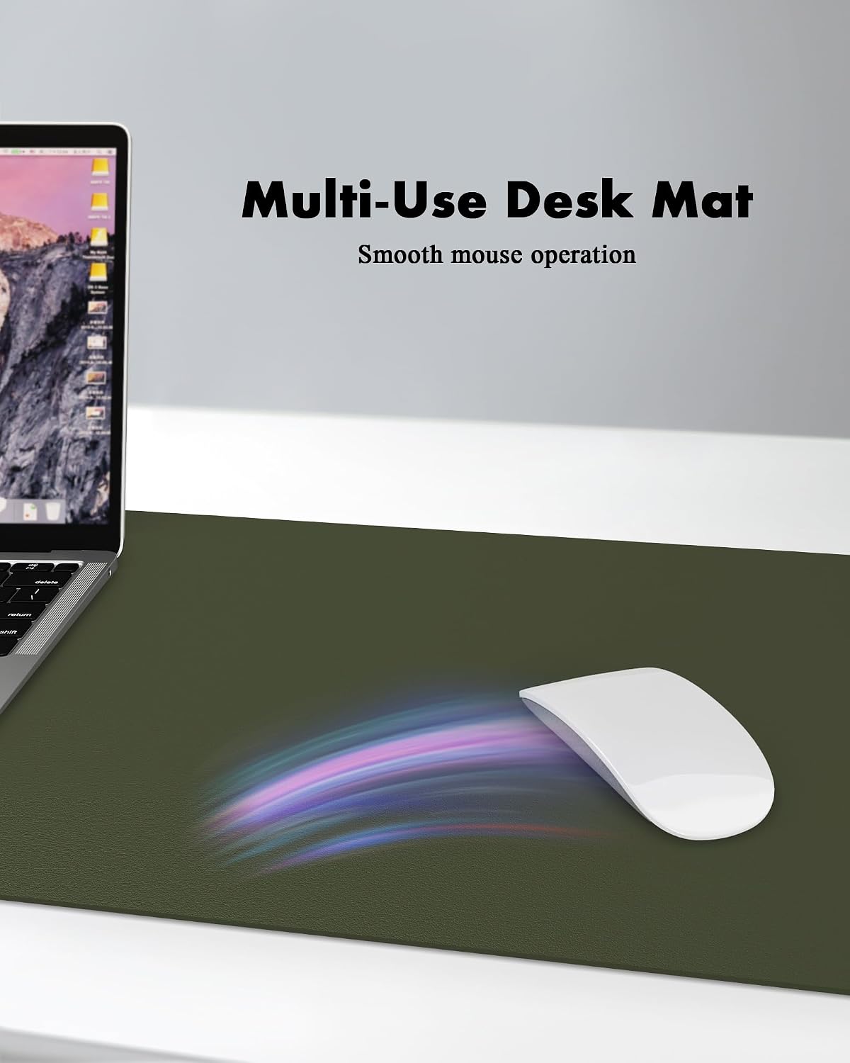 Double-Sided Desk Pad, 31.5"x15.7"Leather Desk Mat, Eco Cork Desk Pad Protector,Large Mouse Pad,Waterproof Desk Blotter for Office/Home(Coffee)