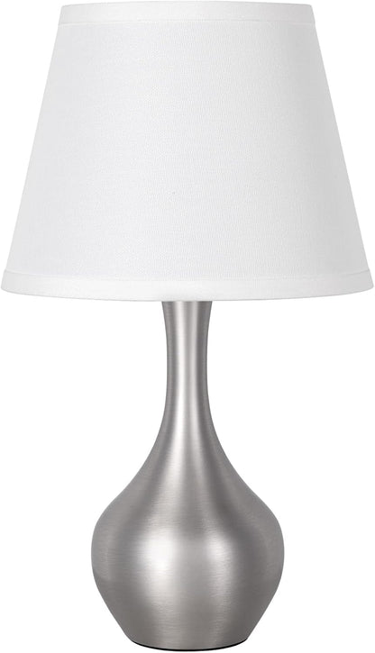 Seealle Touch Table Lamp for Bedroom, 3-Way Dimmable Small Bedside Lamps for Night Stands with Wires, Wood-Paint Desk Lamp for Kids Room, Office, Living Room, End Table(LED Bulb Included)