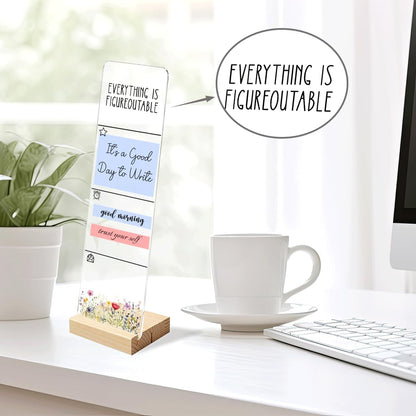 Note to Self Motivational Decor Sticky Note Holder, Mental Health Monitor Memo Board Decorations for School Counseling Office Therapy Desktop Art Decoration School Counselor, Therapist Office Gifts